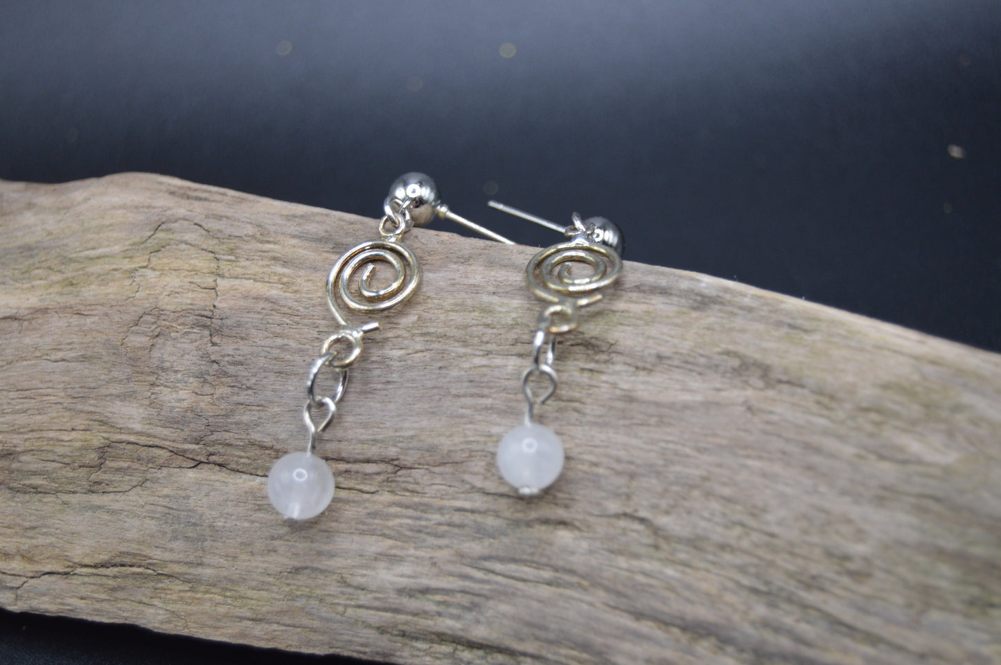 Snow Quartz Gemstone Earrings