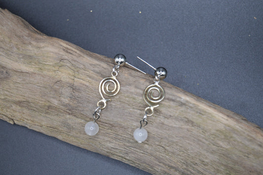 Snow Quartz Gemstone Earrings